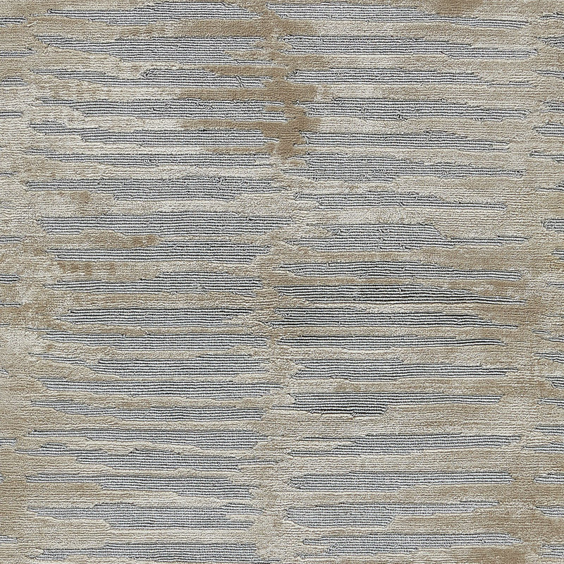 Gray Modern Tibetan Wool Rug - 2' x 4'