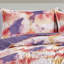 Ensemble de couvre-lit 3 pièces en microfibre réversible à motif géométrique tropical-126517753