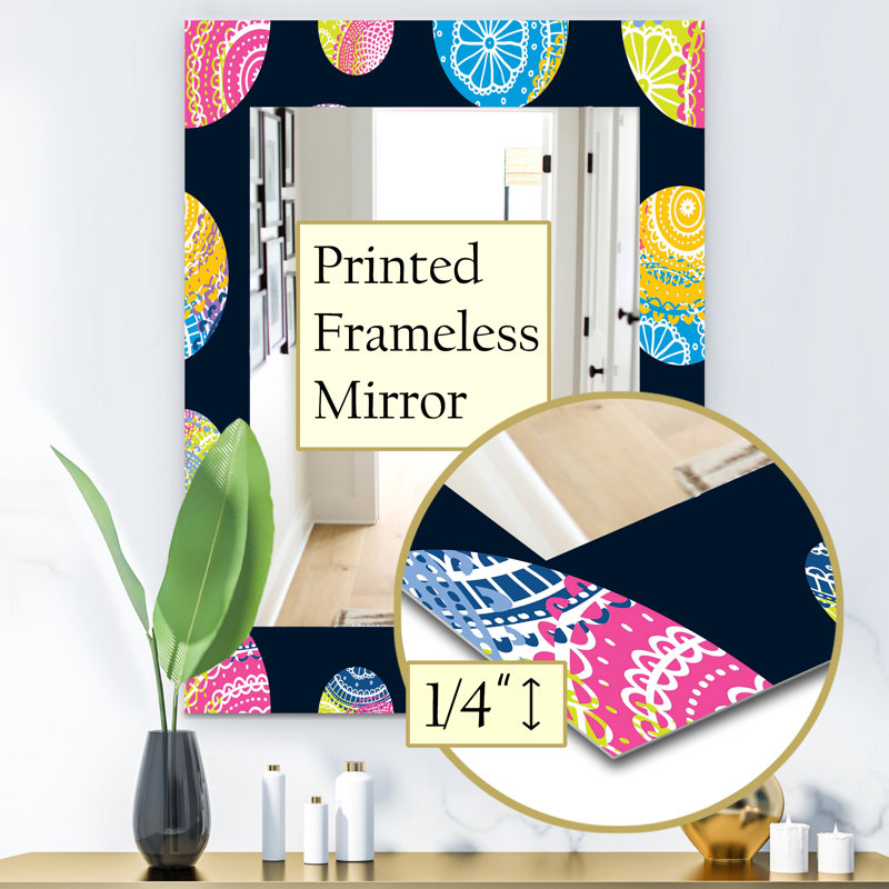 Miroir de salle de bain/meuble-lavabo à cercles dentelle ed ed, H 24 po x l 32 po