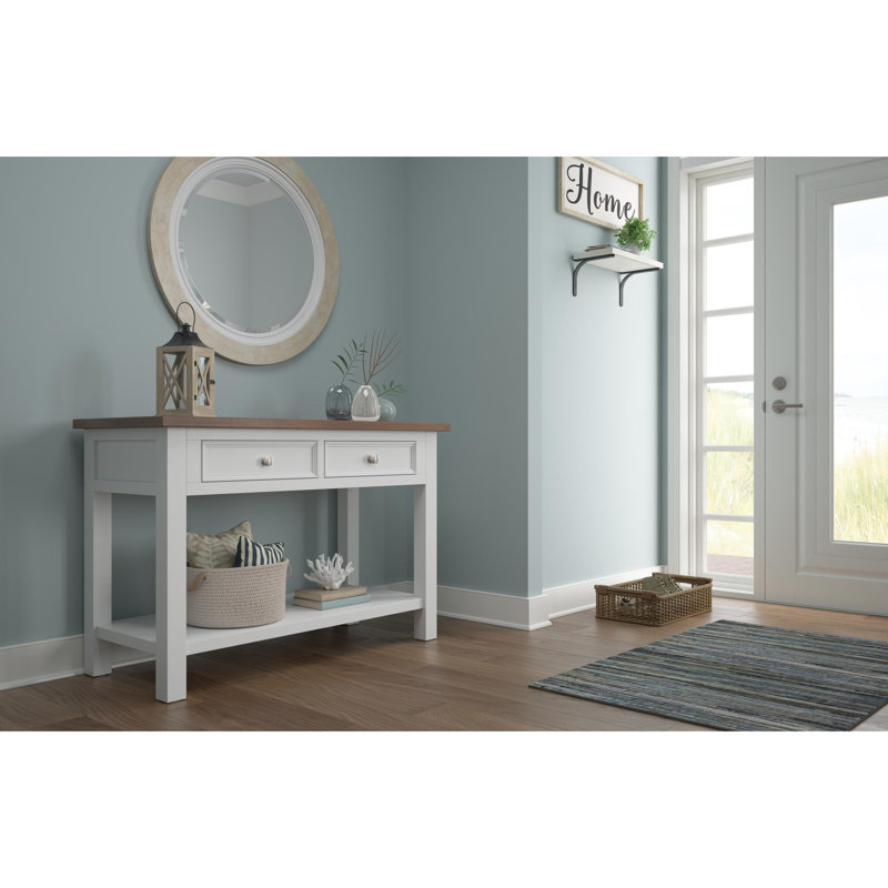 Solid Wood Shelf, 0.75" H x 18" W x 8" D, Antique White Stain