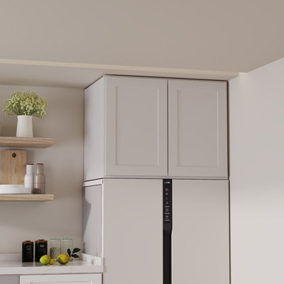 HOMEIBRO Cozy Design 33 W x 24 D x 24 H Ready-to-Assemble Plywood Shaker Standard Wall Cabinet in Shaker Dove