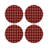 Xmas Ornament Red Round Beaded Placemat Smooth