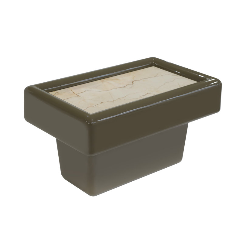 Table de bout Gattis Home, Blanc/vert, Marbre