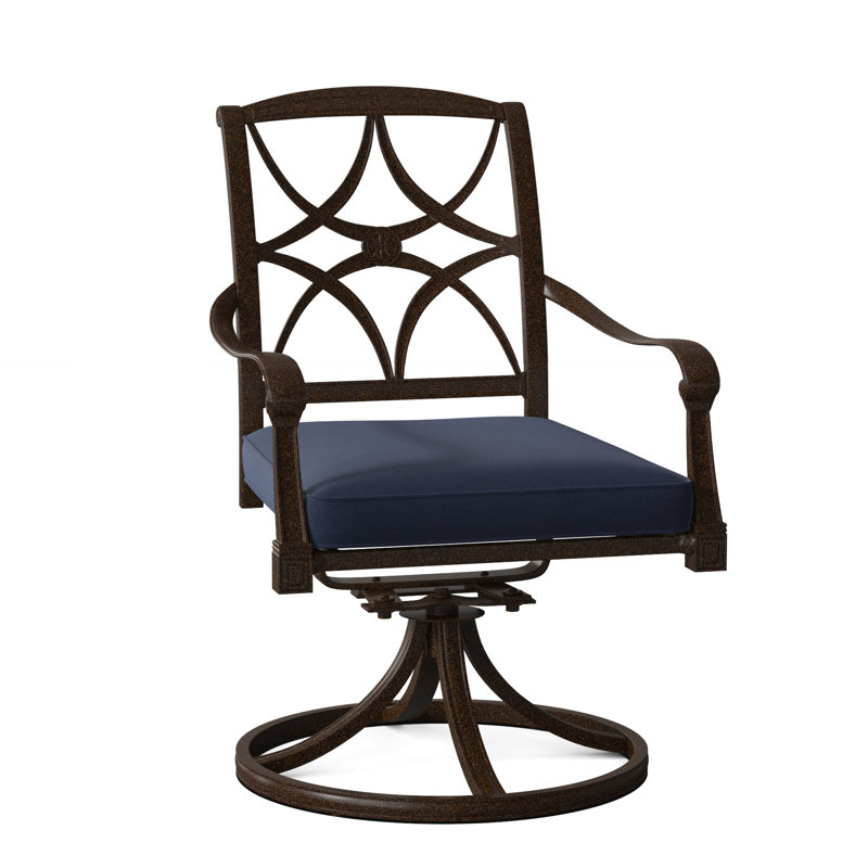 Chaise berçante Wiltshire, Brun châtaigne, 19.25", Spectre indigo Sunbrella®