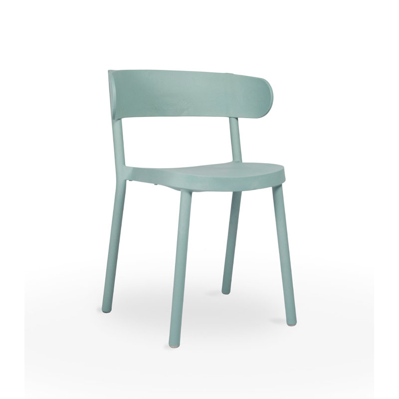 Casino Eco Outdoor Dining Side Chair, Air Blue