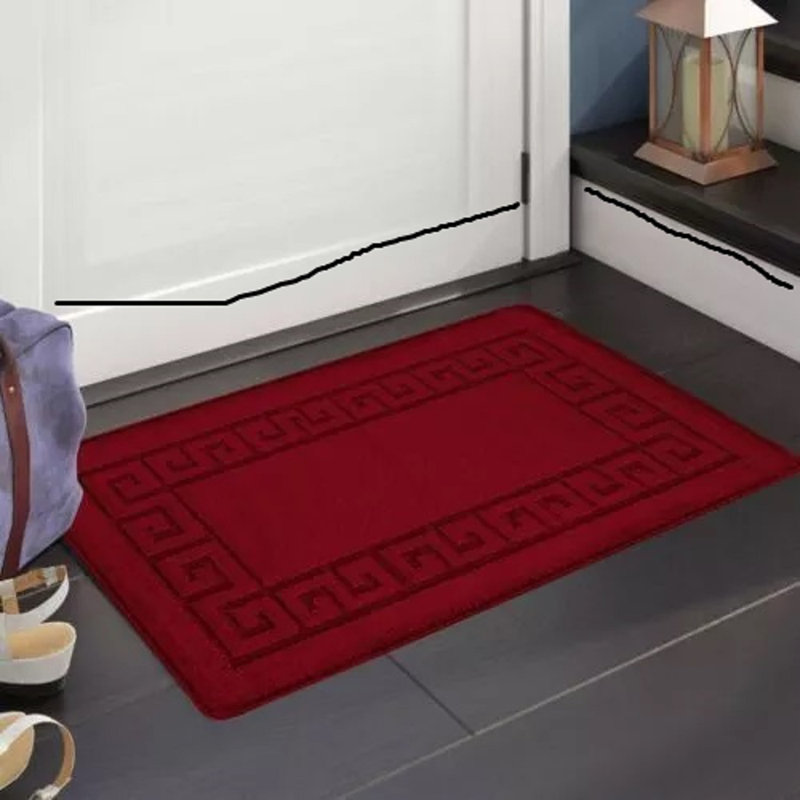 Aidelyn Non-Slip Indoor Doormat, Red, 50cm W x 80cm L