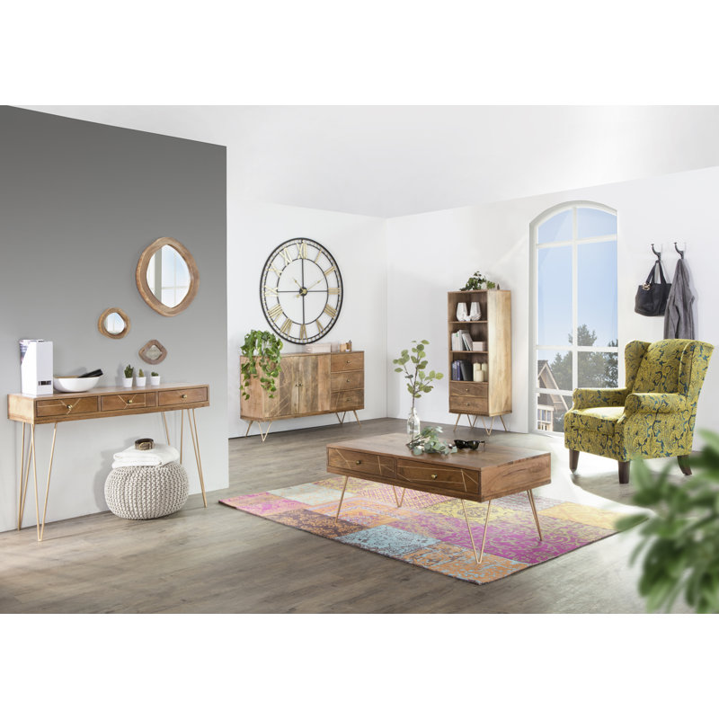 Racette 115cm Solid Wood Top Console Table