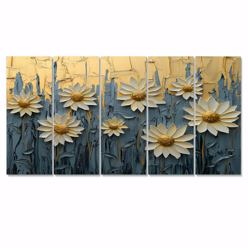Dreena - Art mural - Ensemble de décoration artistique, H 32 po x l 80 po, 5