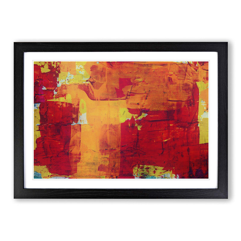 Abstract Vol.404 by S.Johnson - Picture Frame Painting Print, Black Framed, 27cm H x 36cm W x 2cm D