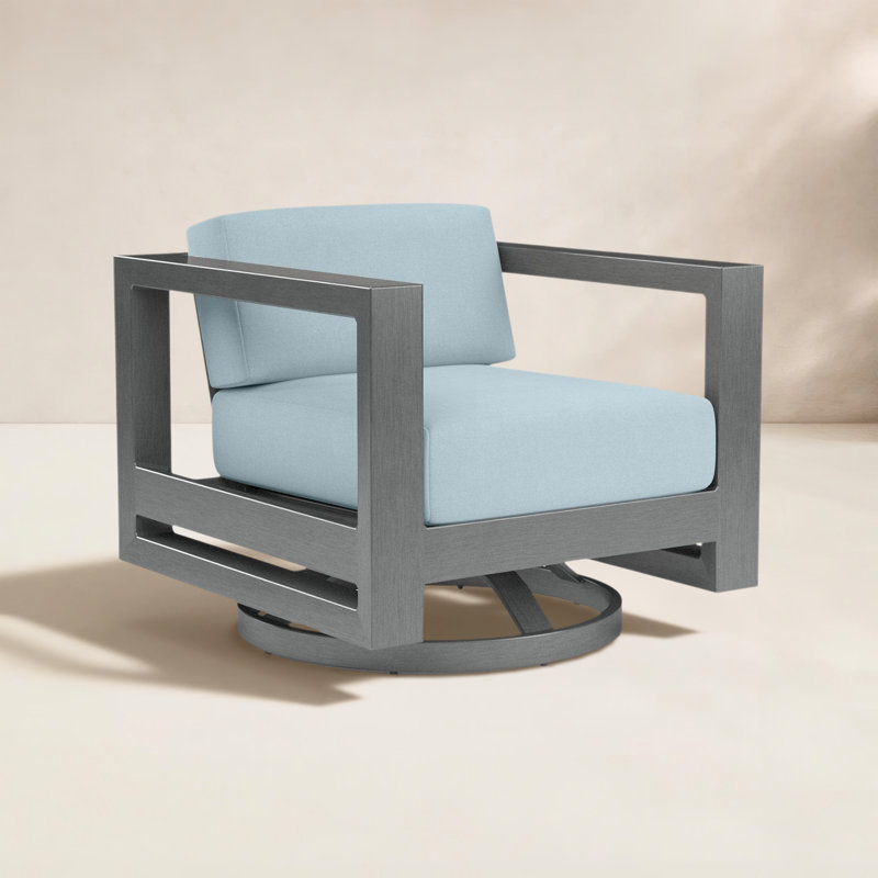 Redondo Outdoor Swivel Armchair, Canvas Skyline Sunbrella®