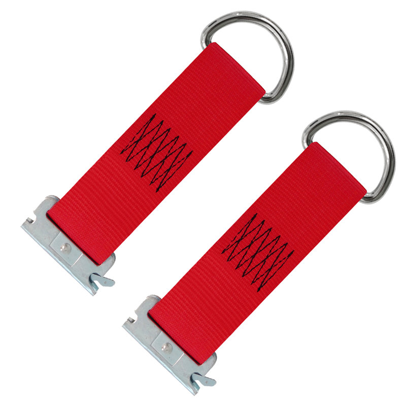 Paquet de 2 sangles de fixation en D de 2 x 9 pouces pour anneaux en D de 4 400 lb Snap-Loc