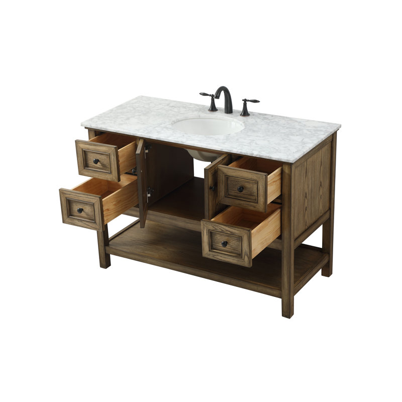 Ensemble de meuble-lavabo simple 48 po Bonsai, Bois flottant