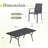8-Person Rectangular Patio Dining Set With Stackable PVC-coated polyester Chairs-1520101058