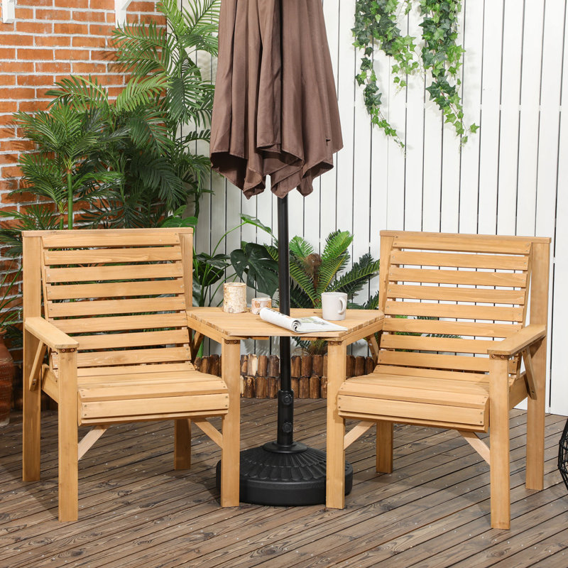 Banc d'extérieur Renlee Fir, Marron clair