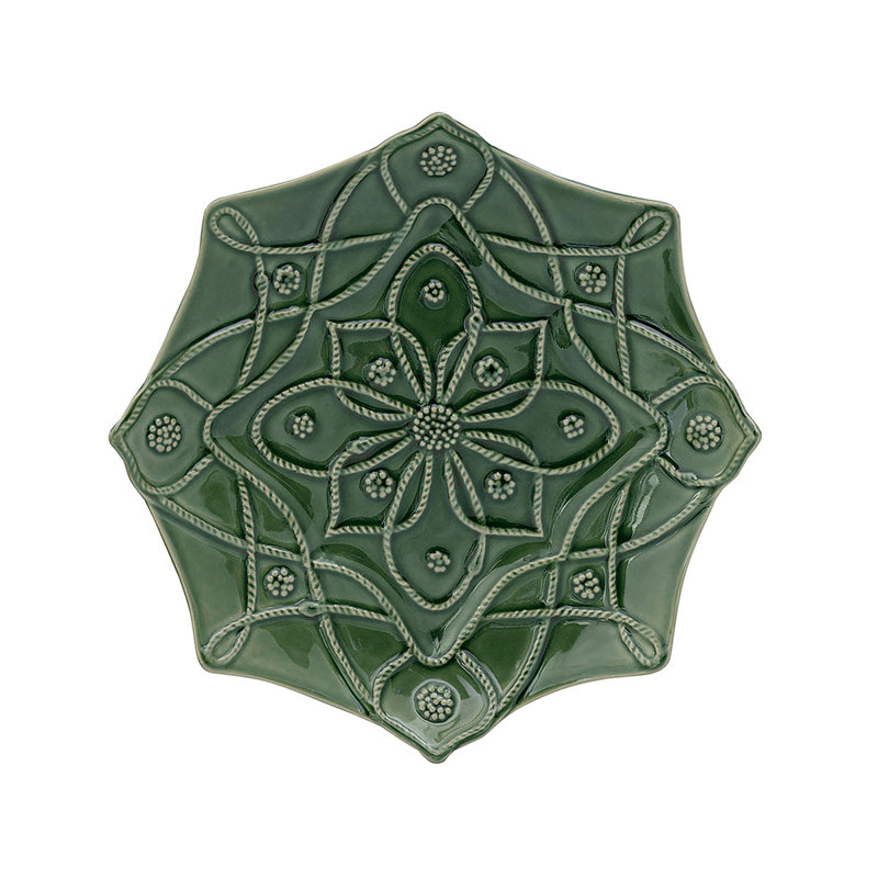 Jardins Du Monde Side/Cocktail Plate Assorted Set/4, Basil