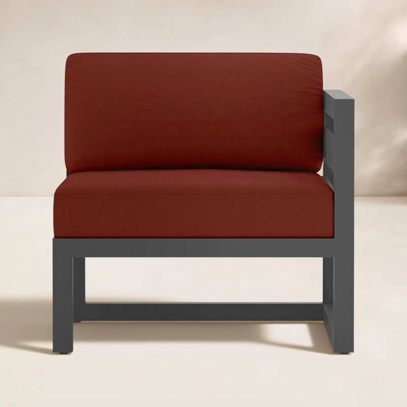Avion Patio Chair with Sunbrella Cushions, Spectrum Indigo Sunbrella®, Slate