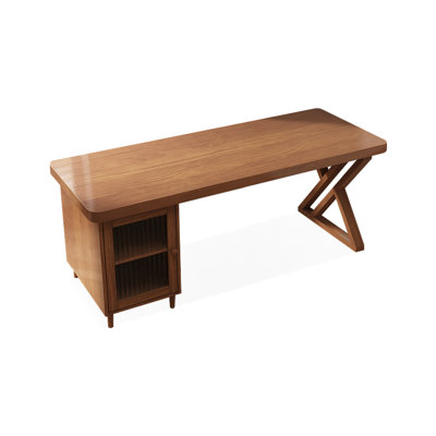 Bureaux rectangulaires en bois massif noyer