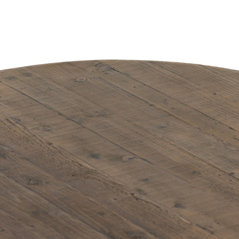 Alfie Dining Table 87"-Black Pine, Honey Pine, 30" H x 87" L x 35.5" W