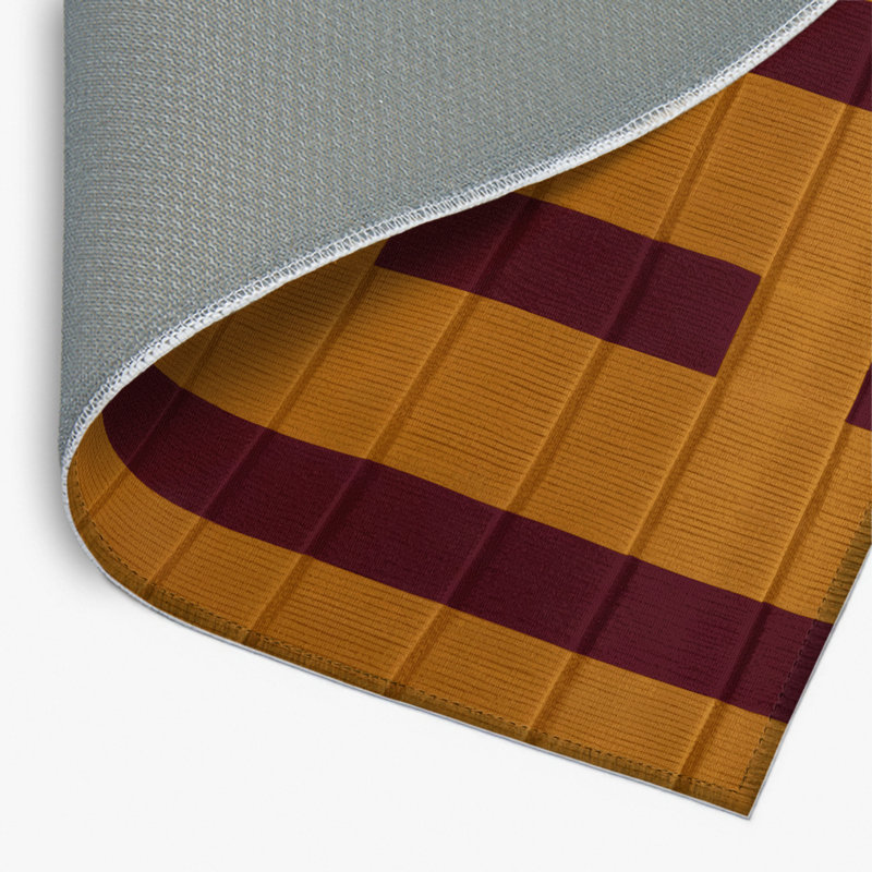Tapis d'intérieur et d'extérieur à carreaux brun, Rectangulaire 2 pi x 3 pi