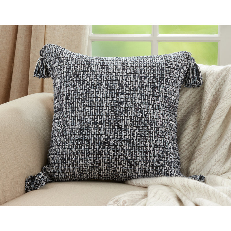 Housse et insert de coussin carré en coton Indie, Mélange de duvet