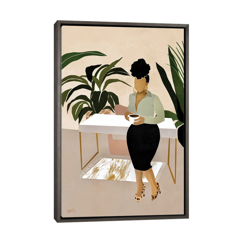 « Boss Babe » par Bria Nicole, impression d’art graphique, H 48 po x l 32 po x P 1,5 po, Pas de tapis