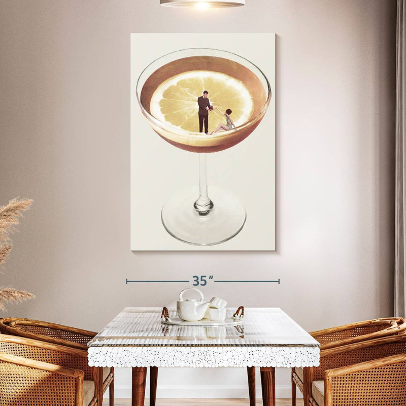 Yarlin My Drink Needs A Drink, 51" H x 34" W