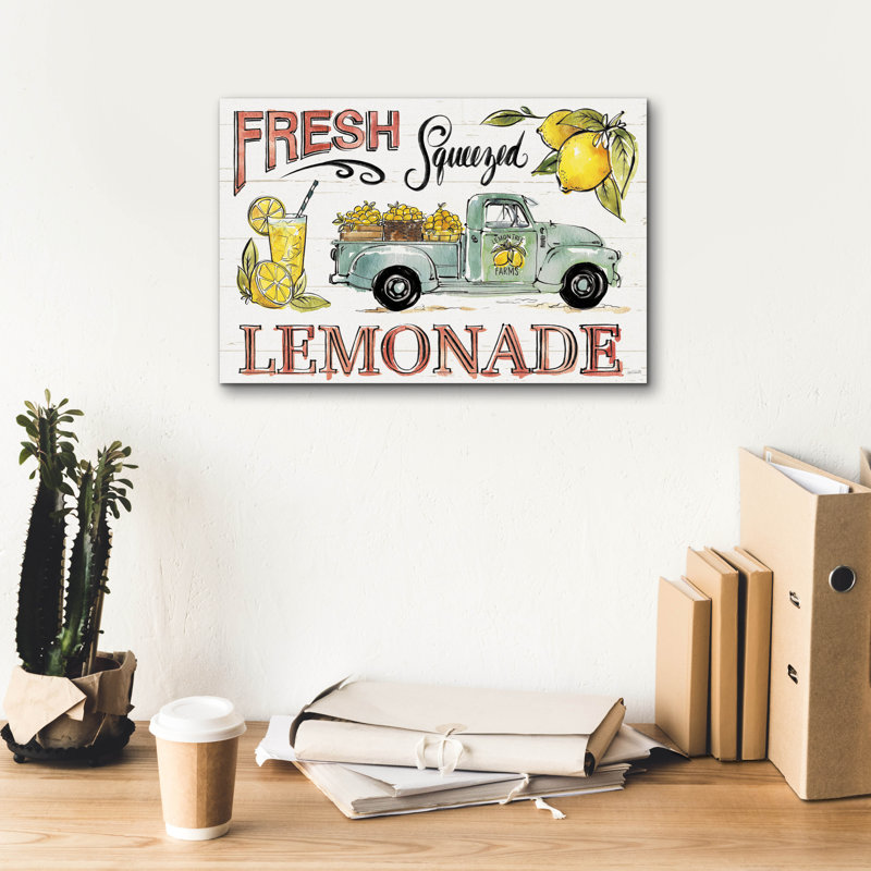 «Lemonade Stand 1» par Anne Tavoletti, art mural sur toile, H 12 po x l 18 po x P 0,75 po