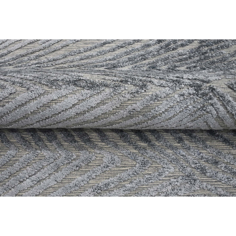 Hand Woven Wool Geometric Area Rug, Rectangle 10' x 14'