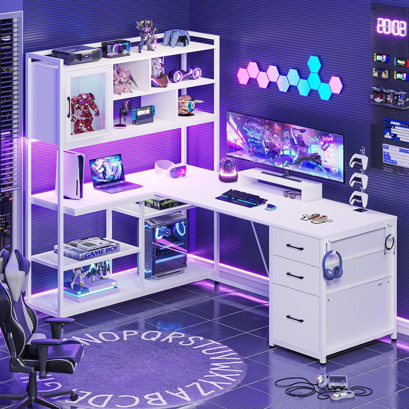 Barbarino L-Shaped Computer Desk