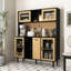 59" H Buffet Sideboard Cabinet With Storage Door & Power Outlet