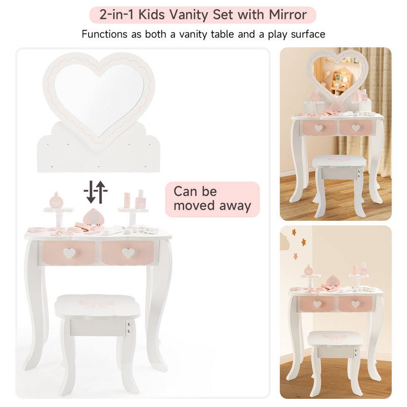 Ensemble de coiffeuse avec miroir Kids Fashion