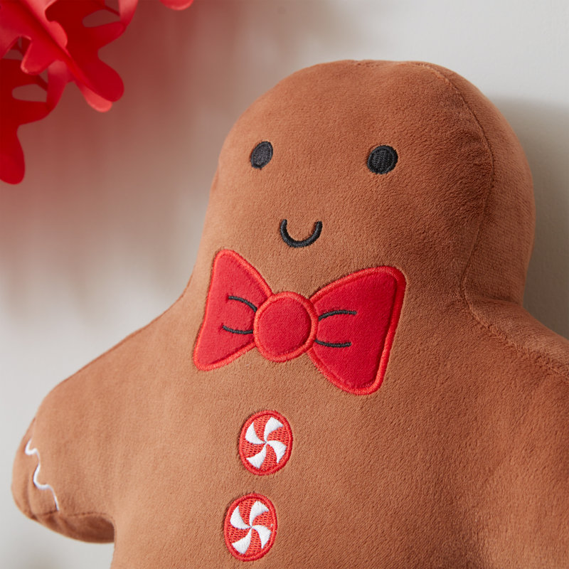 Christmas Gingerbread 3D Shaped Cushion