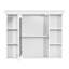 Armoire de rangement murale blanche 35 po x 28 po avec porte miroir-1616468832