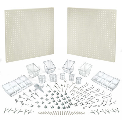 125-Piece Pegboard Organizer Kit (2 - 24"x24")