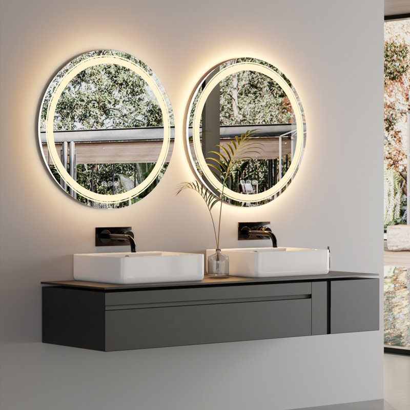 Miroir mural Kamyla, 24 po x 24 po