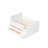 Full Size Wooden Bed with LED Light, Storage Drawers & Ladder for Kids Bedroom, White-788040811