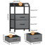 40cm W Metal Bedside Table-706465647
