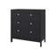 Commode Libby, 3 tiroirs, wengé noir-1004597817