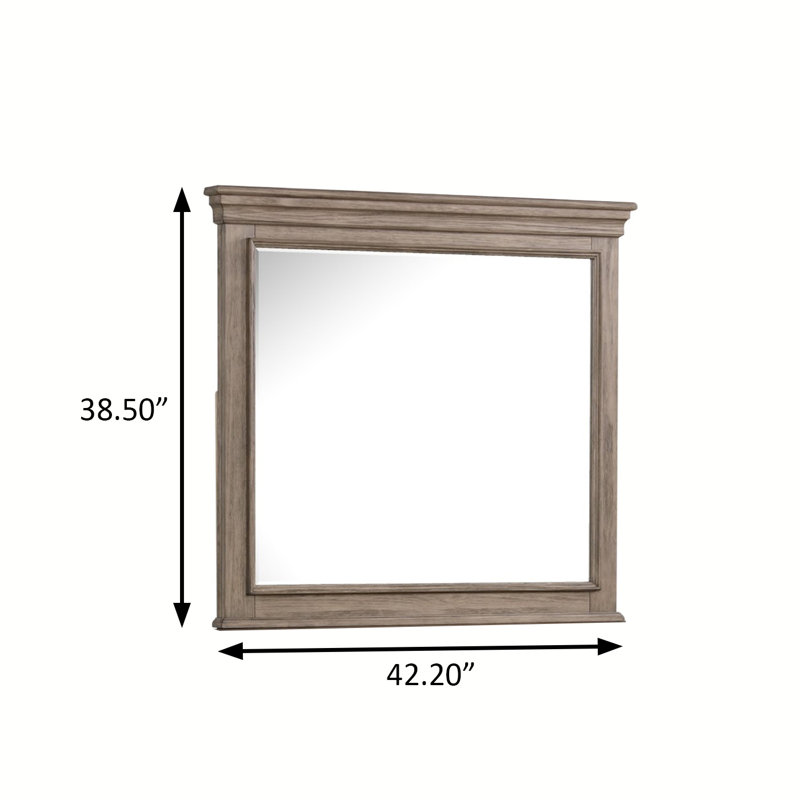 Miroir transitionnel l 42,4 po gris vieilli