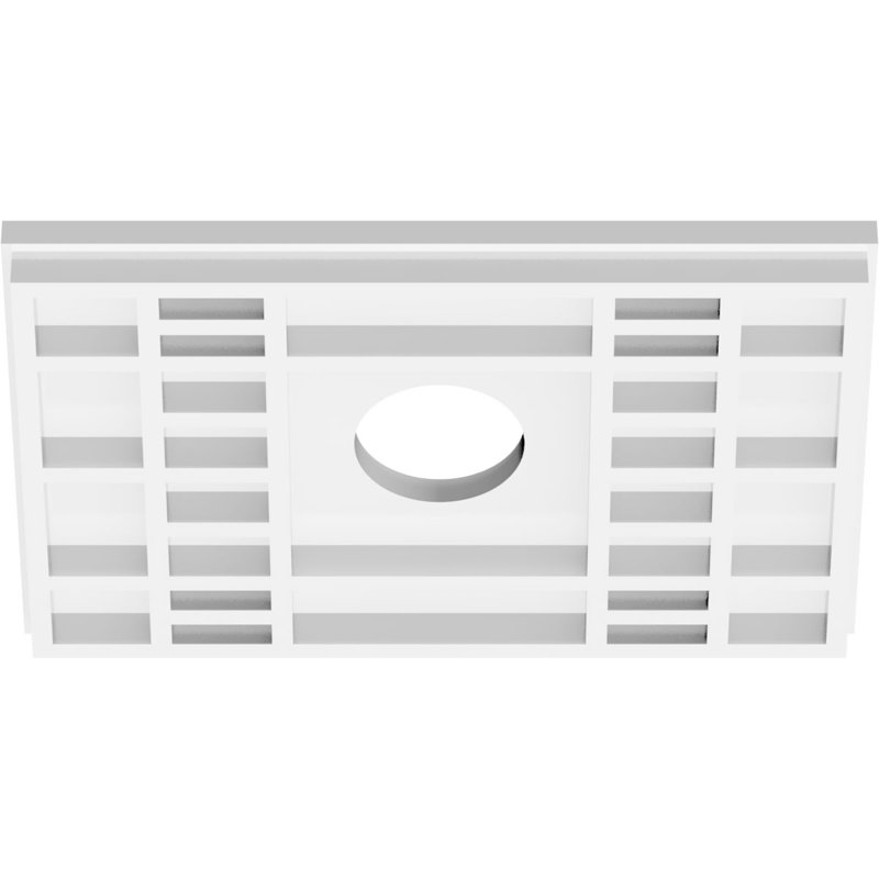 Médaillon de plafond contemporain en PVC de qualité architecturale Beaux, H 1 po x l 10 po x P 6,625 po