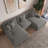 Milbrey 3 - Piece Upholstered Light Gray Corduroy Modular Sectional Sofa with Pillow Back and Solid Wood Legs-753509435