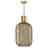 12"W Industrial Gold Mesh Oval Shade Pendant Light - Everly Quinn