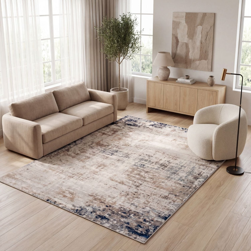 Montana Modern Rugs in Brown, Rectangle 80 x 150 cm