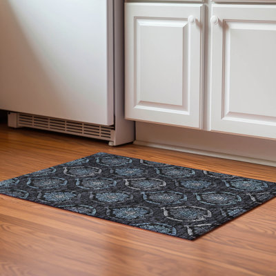 Premium Machine Washable Prisco Blue Rug