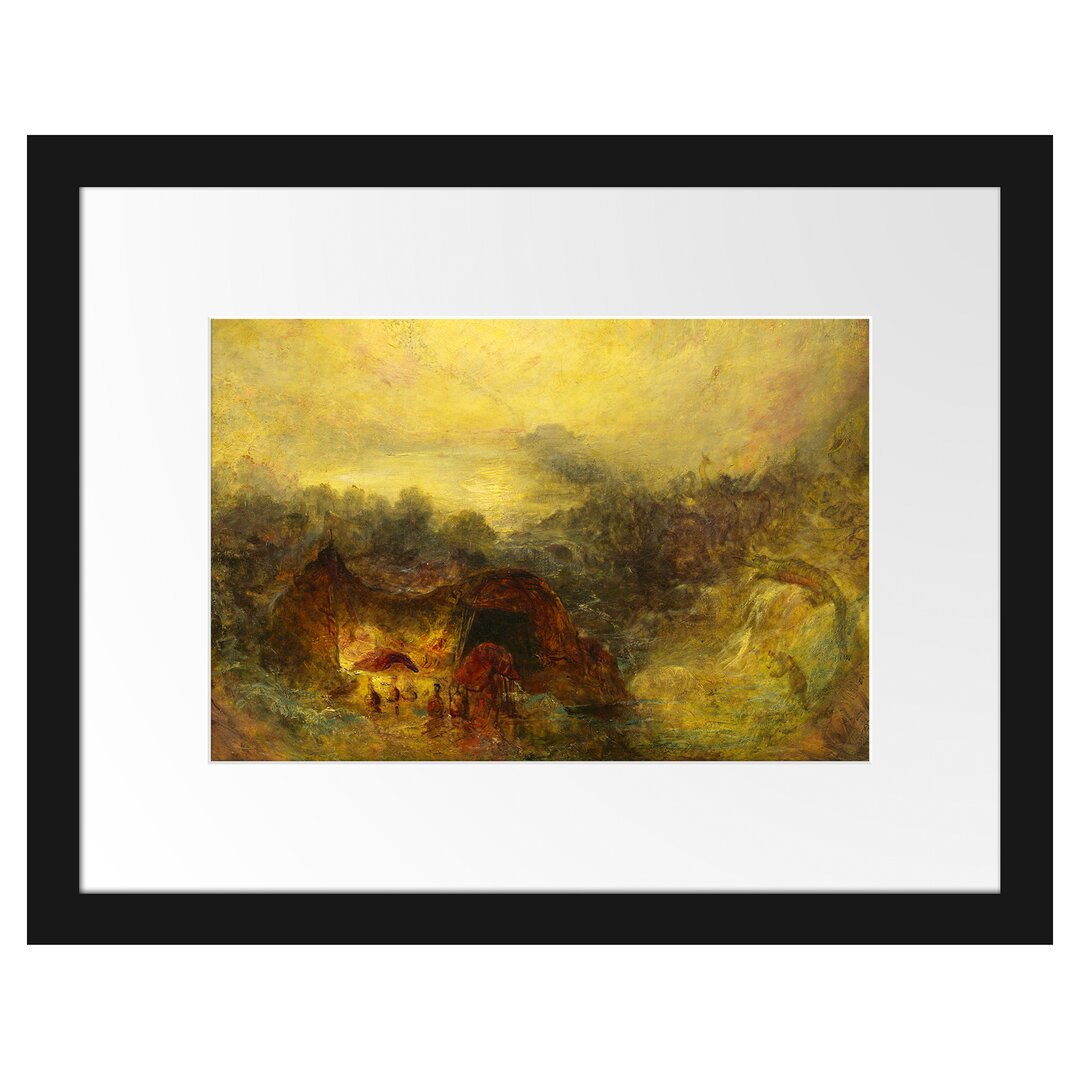 Gerahmter Kunstdruck The Evening of the Deluge von William Turner