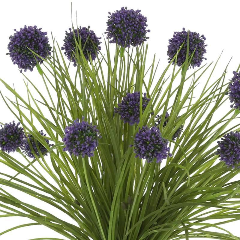 Allium Floral Arrangement in Decorative Vase, Purple Allium