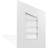 Half Peaked Right Surface Mount Signature Urethane Functional Gable Vent 5/12 Pitch Primed Tan-101720624