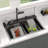 30" L x 19" W Workstation Drop-In Waterfall Kitchen Sink Stainless Steel 16 Gauge Multifunction Single Bowl Kitchen Sink with Faucet Combo-118319664