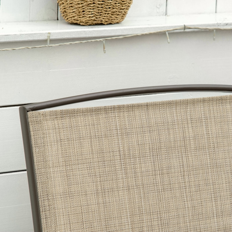 Banc oscillant avec table centrale Outsunny, Brun
