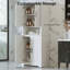 Armoire de rangement de 72 po de hauteur avec tiroir et tablettes réglables - Organisateur autoportant avec conception anti-basculement et multifonctionnelle-1999876341